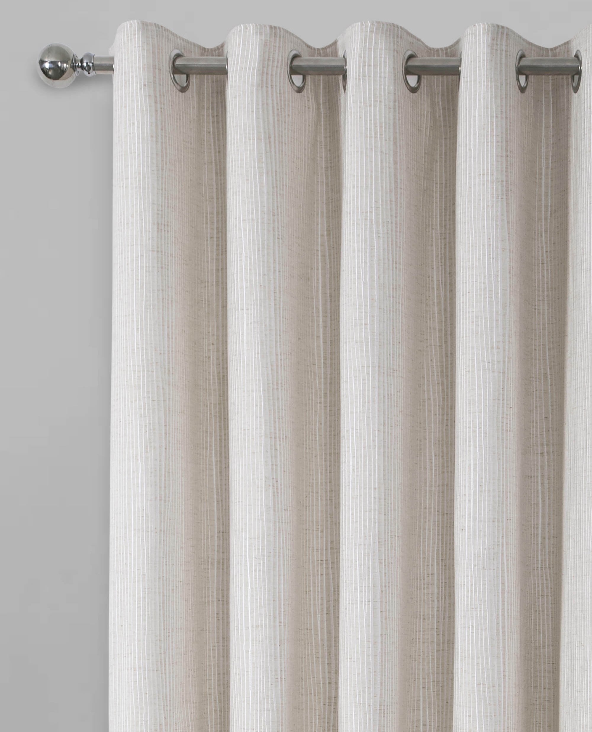 Buy Lesley White 8%Linen+92%Polyester Curtains Online - Curtarra