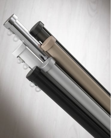 1003 Metropole 23mm White Curtain Track